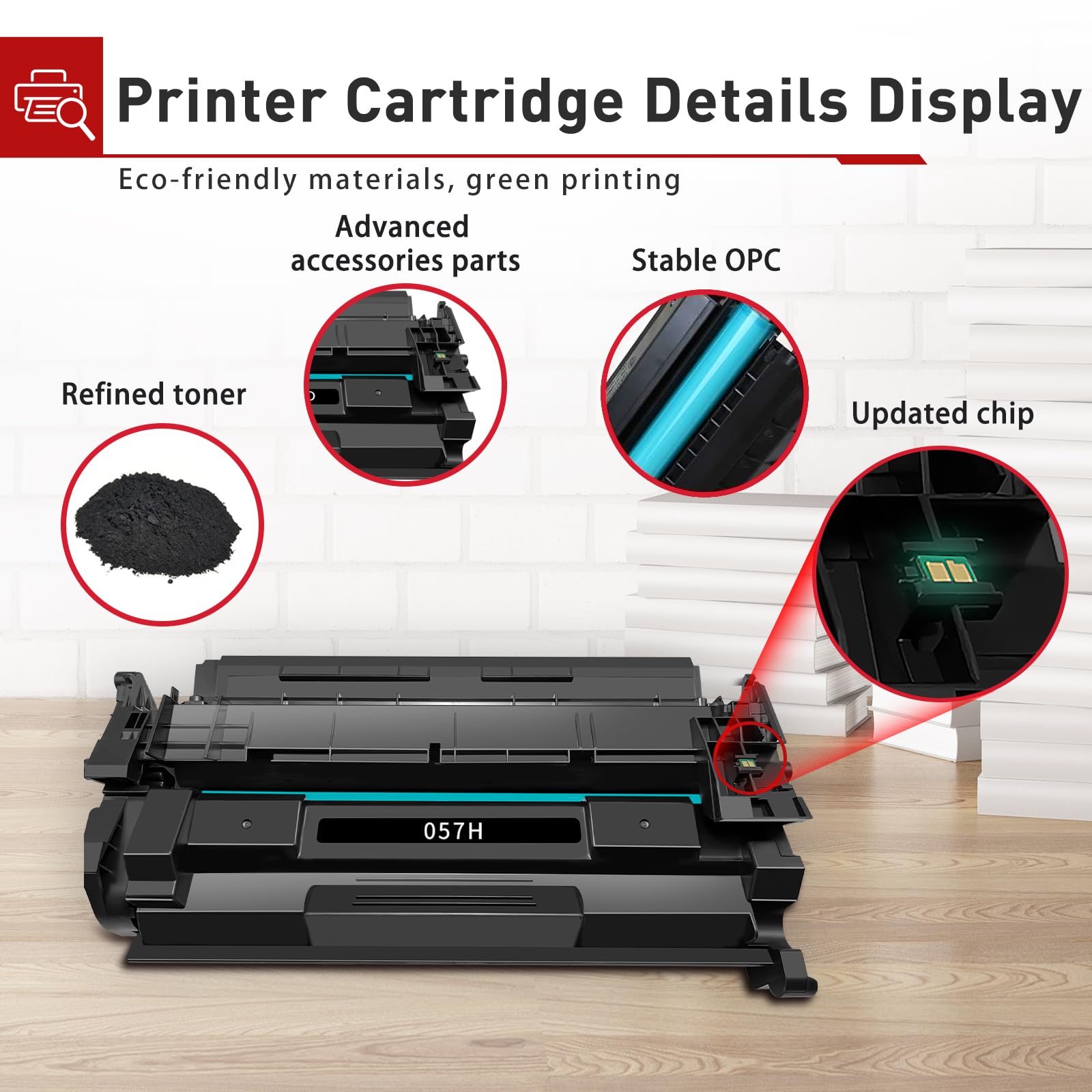 Canon 057 Toner 2-Pack Compatible Toner 057H For Canon Printers - Fits ...