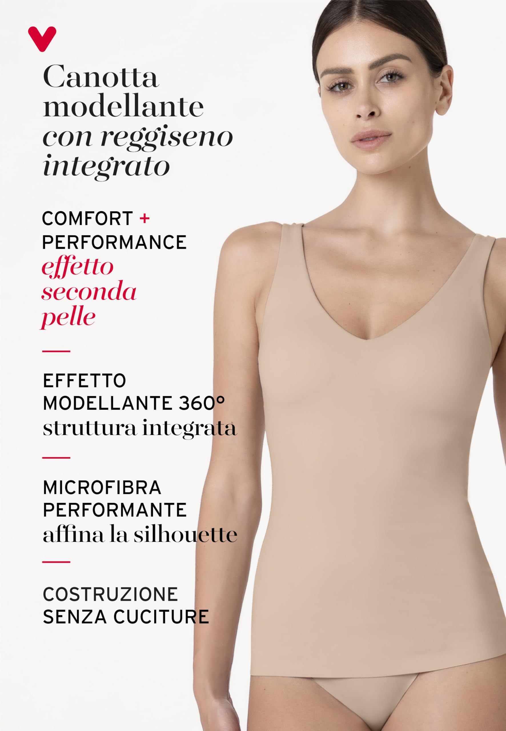 Lovable Canottiera con Reggiseno Integrato Senza Ferretto | Canotta in Microfibra Senza Cuciture per Un Supporto Invisibile | Invisible Fusion Donna