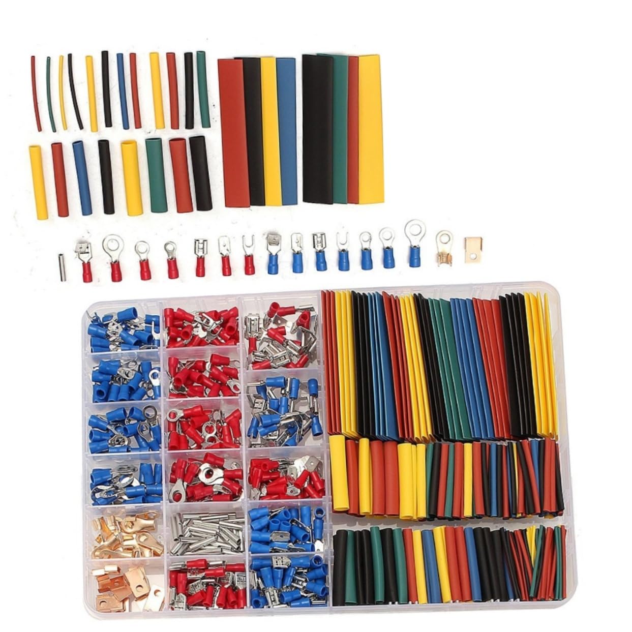 Kabel Crimpverbinder Sortiment 678 Stück Pvc Kupfer, 17 Größen