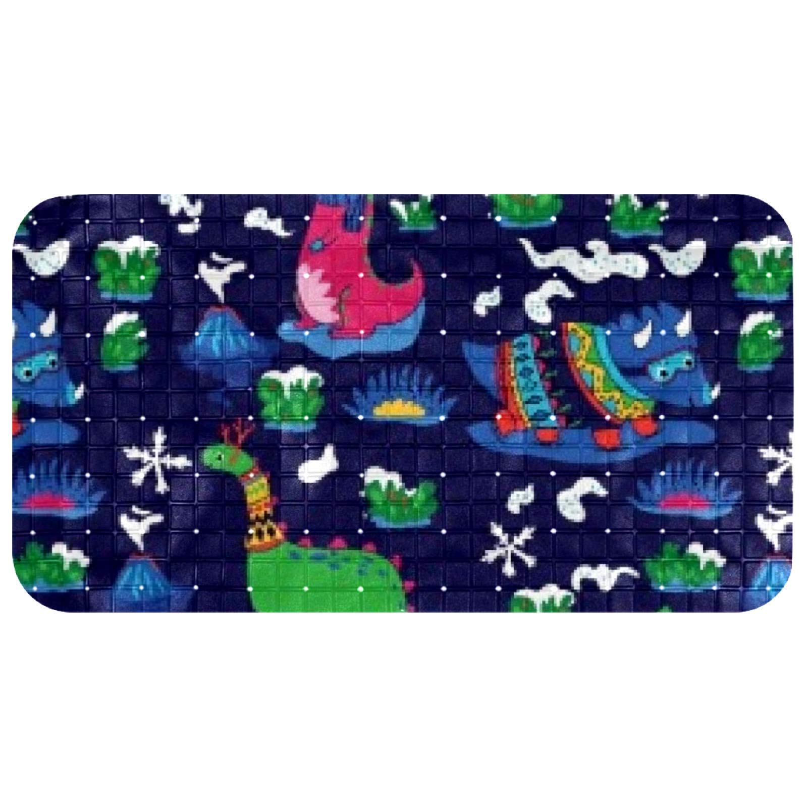 Tapis de bain antidérapant avec ventouses Bennigiry dinosaure enfant