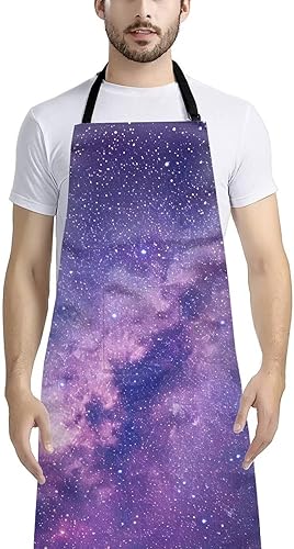 Miniatura 2 de Delantales para mujeres y hombres con bolsillos, delantales de cocina ajustables, delantales largos con babero