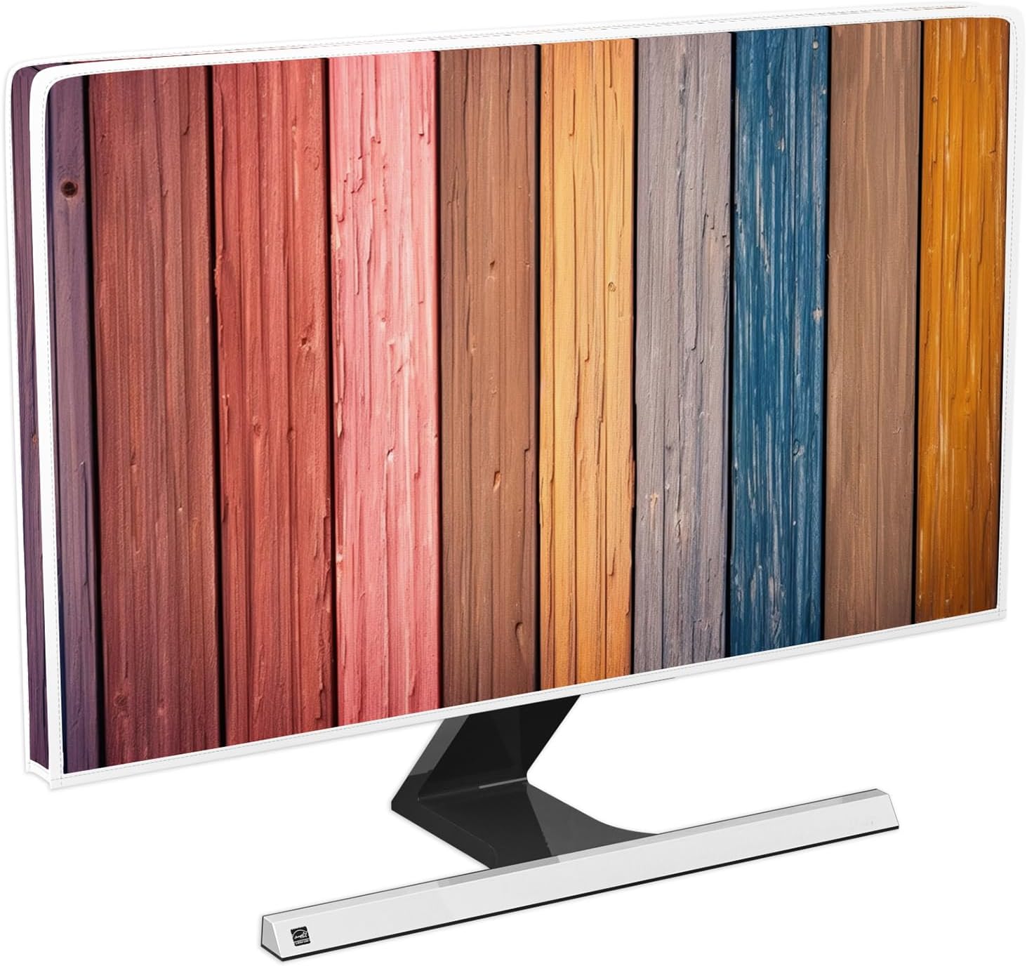 Baocicco Waterproof Television Covers 70 Inch Anti-Static Dust-Proof TV Display Protectors Protective Sleeve Compatible with Screen TV Desktop TVs,Colorful Wooden Board Design