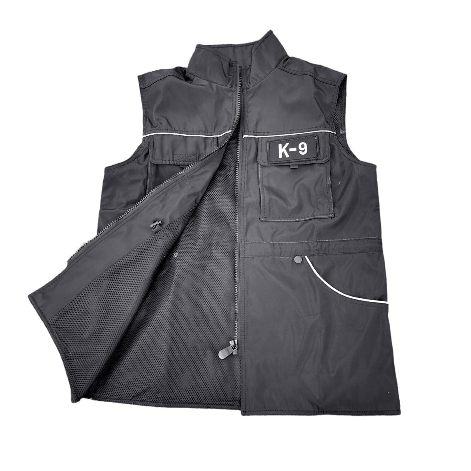 Gilet Addestramento Cane per Allenatori Cinofili Giacca Senza Maniche con Tasche Multiple Nylon Resistente all'Usura E Antimorso Adatto per Lavoro, m