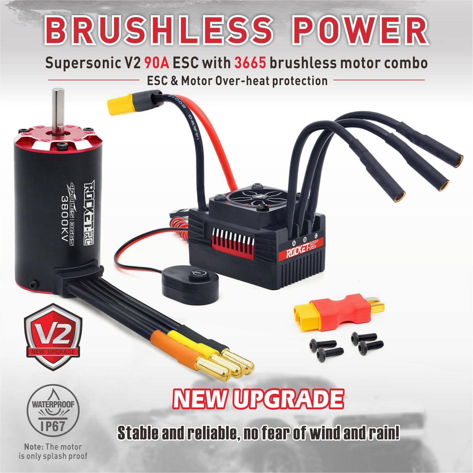 Surpass RC 3665 Brushless Motor - 3150KV, Sensor Port, For 1/10 Scale RC Cars - View #9