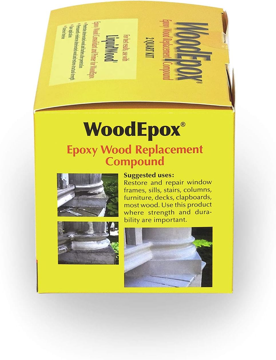 Abatron WoodEpox Kit - 2 Quart - 2-Part Structural Epoxy Adhesive Filler - Wood Filler Putty