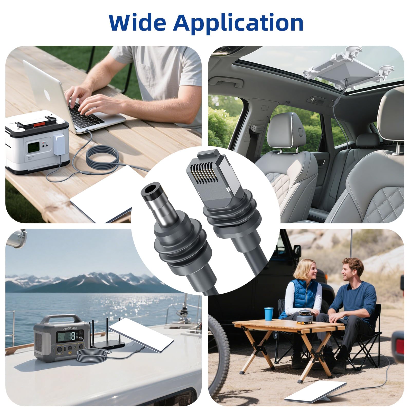 Per Starlink Mini Cable 10M – Cavo DC/RJ45 a DC/RJ45 con adattatore DC a USB-C, prolunga di ricambio impermeabile, per cavi di alimentazione Per Starlink mini
