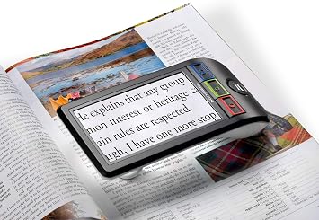 Eschenbach SmartLux Digital Portable Magnifier - Handheld HD Video Magnifier For Low Vision w/Image Capture - (5x, 7x, 9x, 12x Magnification & 5 Viewing Modes) w/Liberty Cleaning Cloth