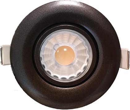 Goodlite 3-Inch Round Brushed Nickel Recessed Gimbal Adjustable Swivel Eyeball LED Light, Selectable Color Temperature 27K-30K-35K-41K-50K, 8W, 700 Lumens, 120V, Dimmable, ETL, 1ct. G-19847