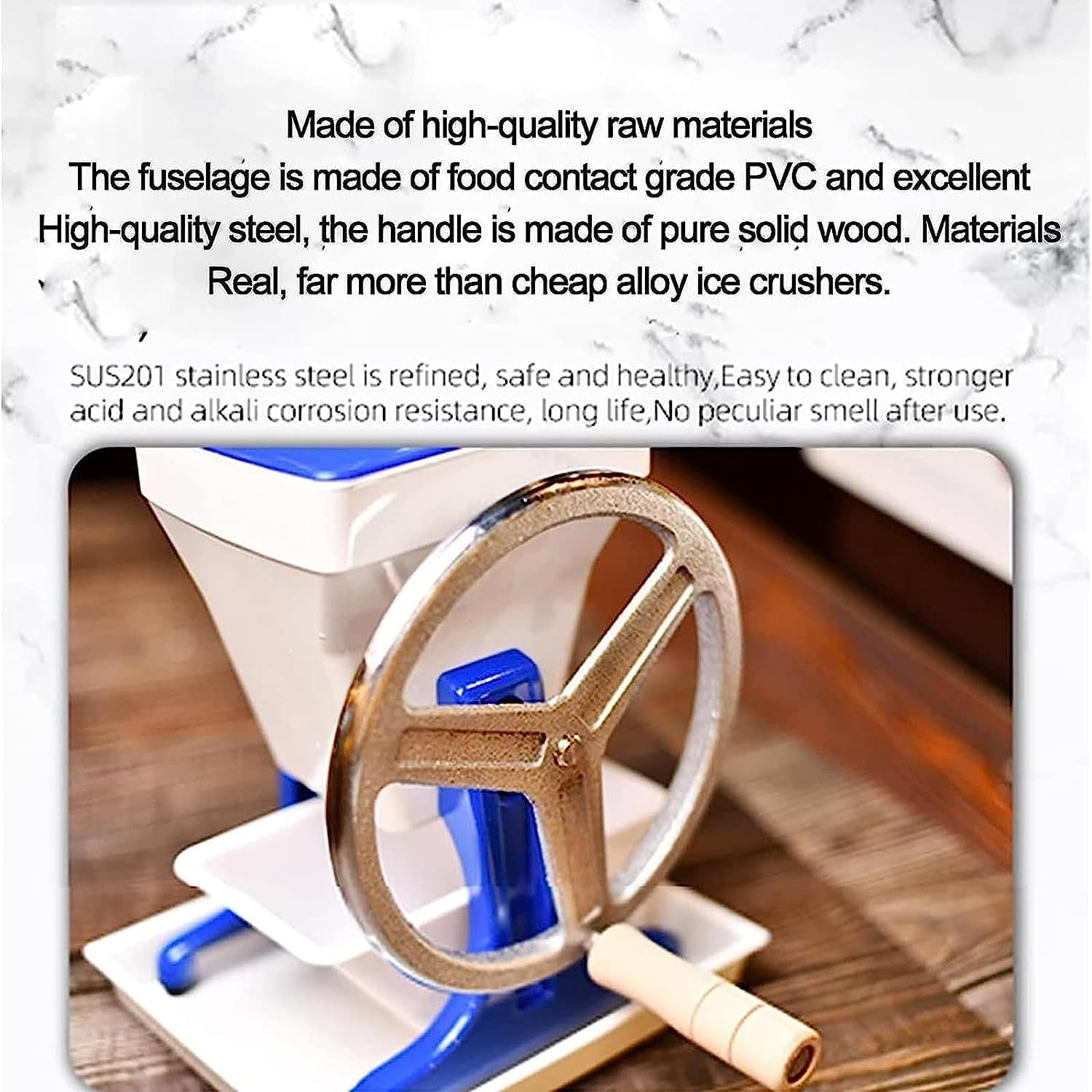 Máquinas Manuales De Hielo Raspado, Trituradora De Hielo Manual Comercial, con Hoja De Acero Inoxidable, para Hacer Cócteles, Batidos Y Batidos con Hielo Triturado