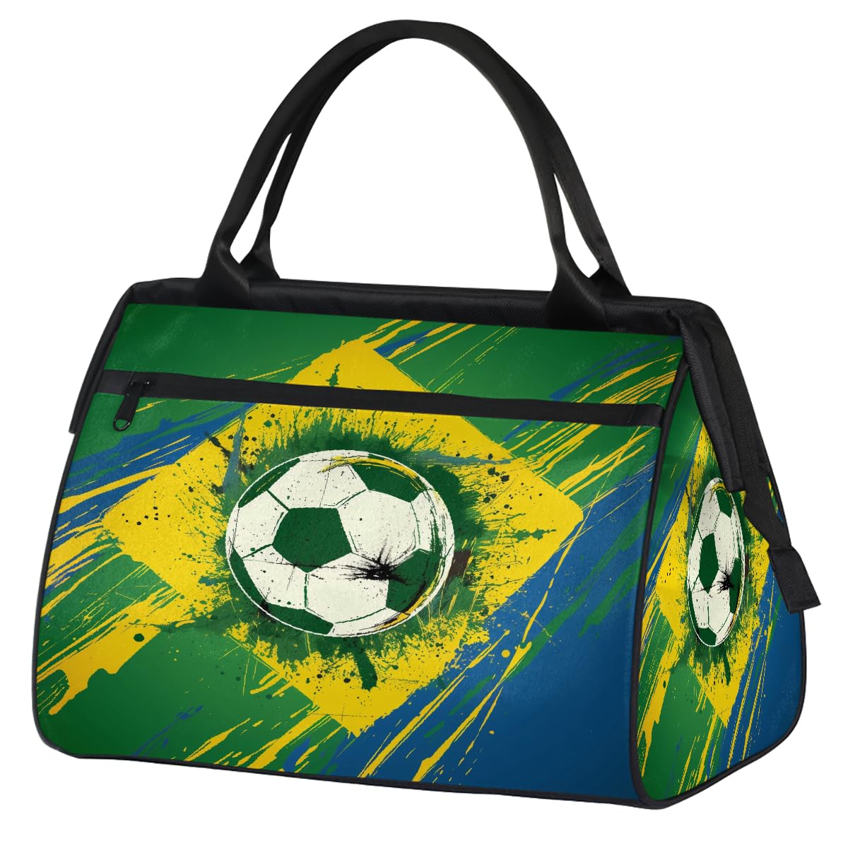 Bolsa de deporte con balón de fútbol, gimnasio, para hombres y mujeres, bolsa de viaje impermeable para fin de semana, bolsa ligera para equipaje de mano