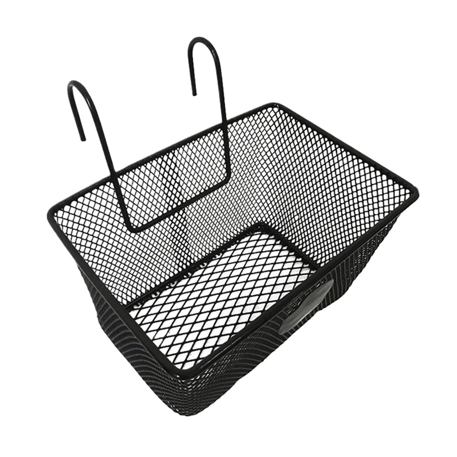 Cesta para Bicicleta Cesta de Malla metálica for Bicicleta, Almacenamiento Compras for Manillar Delantero, 25x17x15CM, Cesta for eléctrica