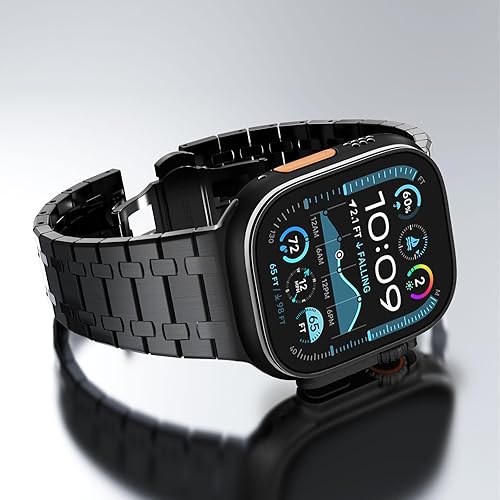 Miniatura 2 de CHANCHY Correa de acero inoxidable compatible con Apple Watch Ultra 2 Band de 1.929 in 1.772 in 1.732 in 1.654 in, correa de metal para iWatch