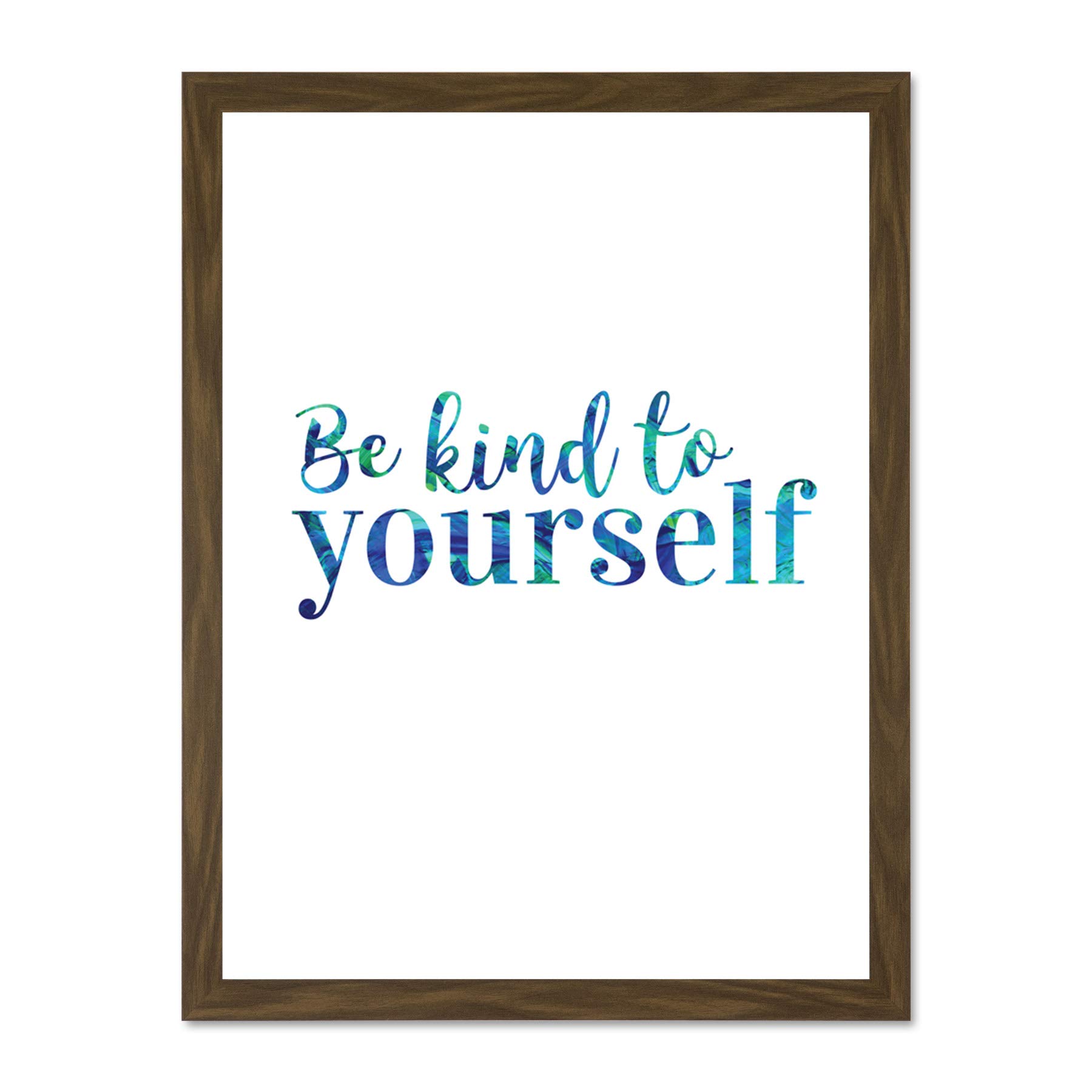 Be Kind Yourself Texture Large Framed Art Print Poster Wall Decor 18x24 inch