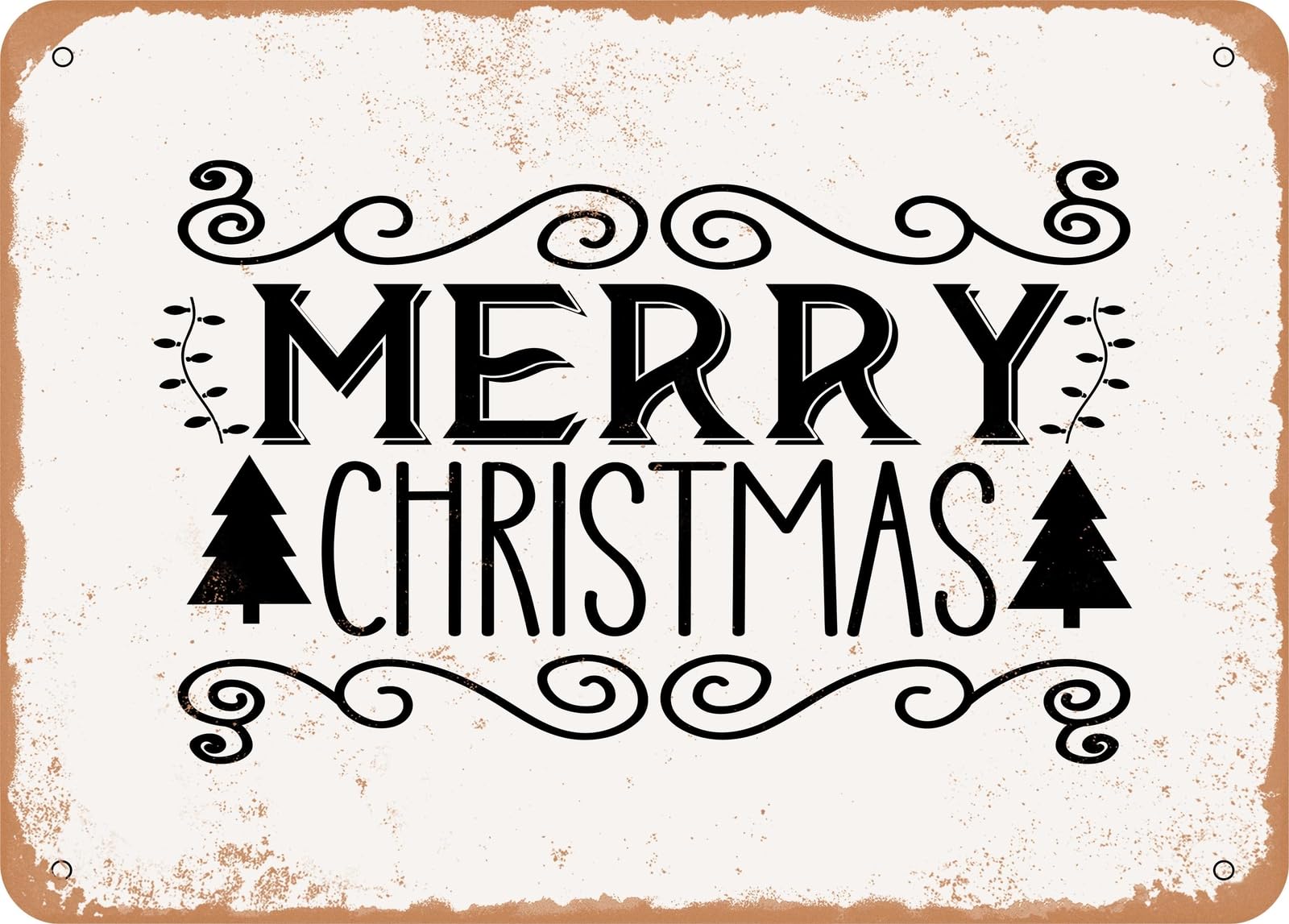 Miaomansenstore Metal Sign - Merry Christmas5 - Vintage Rusty Look Sign Home Decor