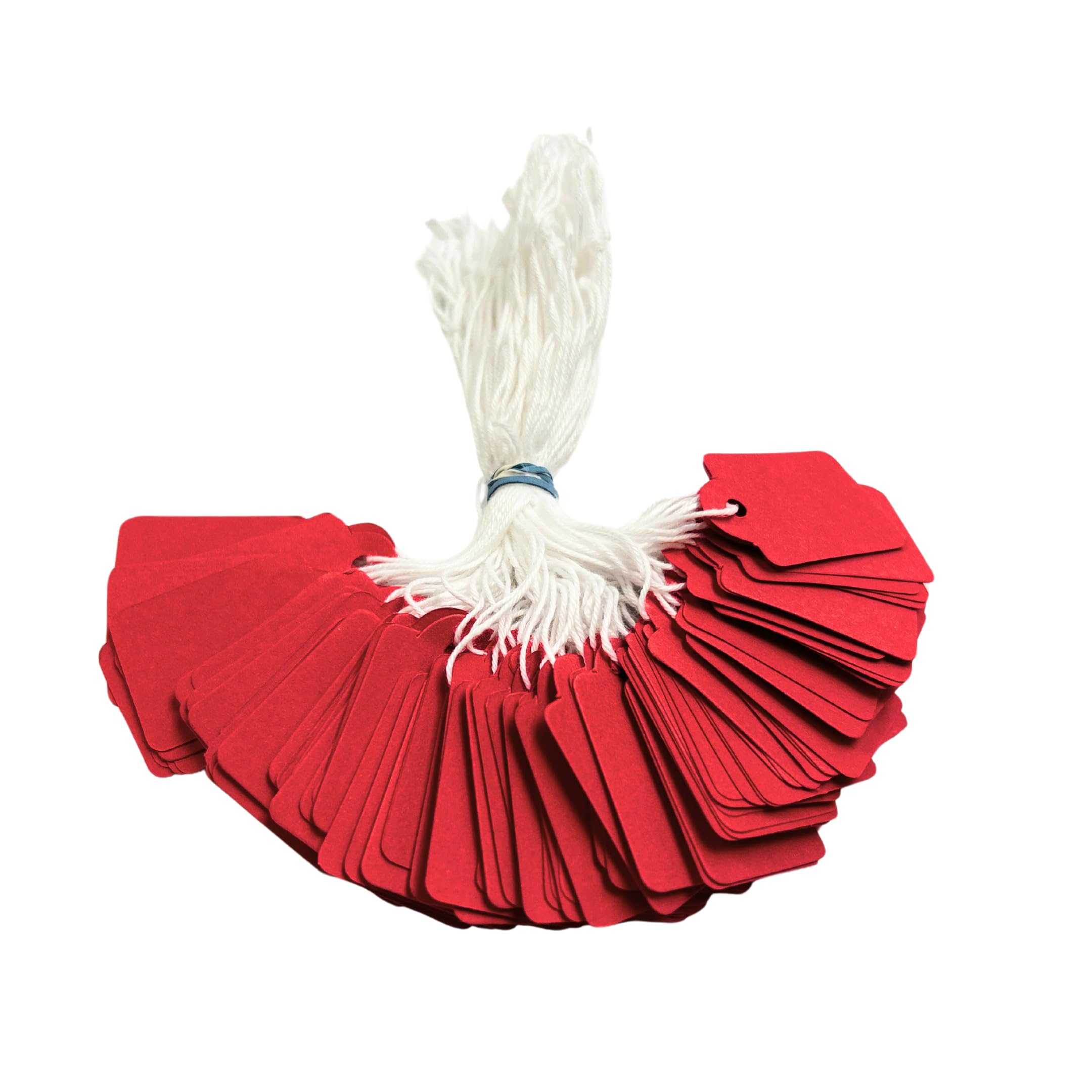 Pack of 600 Medium Red Strung Tags Price Tickets 25 x 39mm