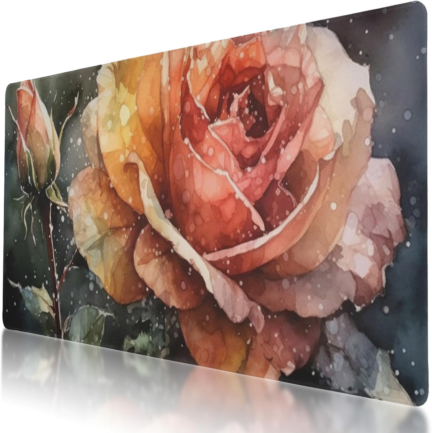 Cute Kayak Pattern Mouse Pad 35.5 x 16 Inch, Non-Slip Rubber Base, Ergonomic Design for Pain Relief, Perfect for Computer Users