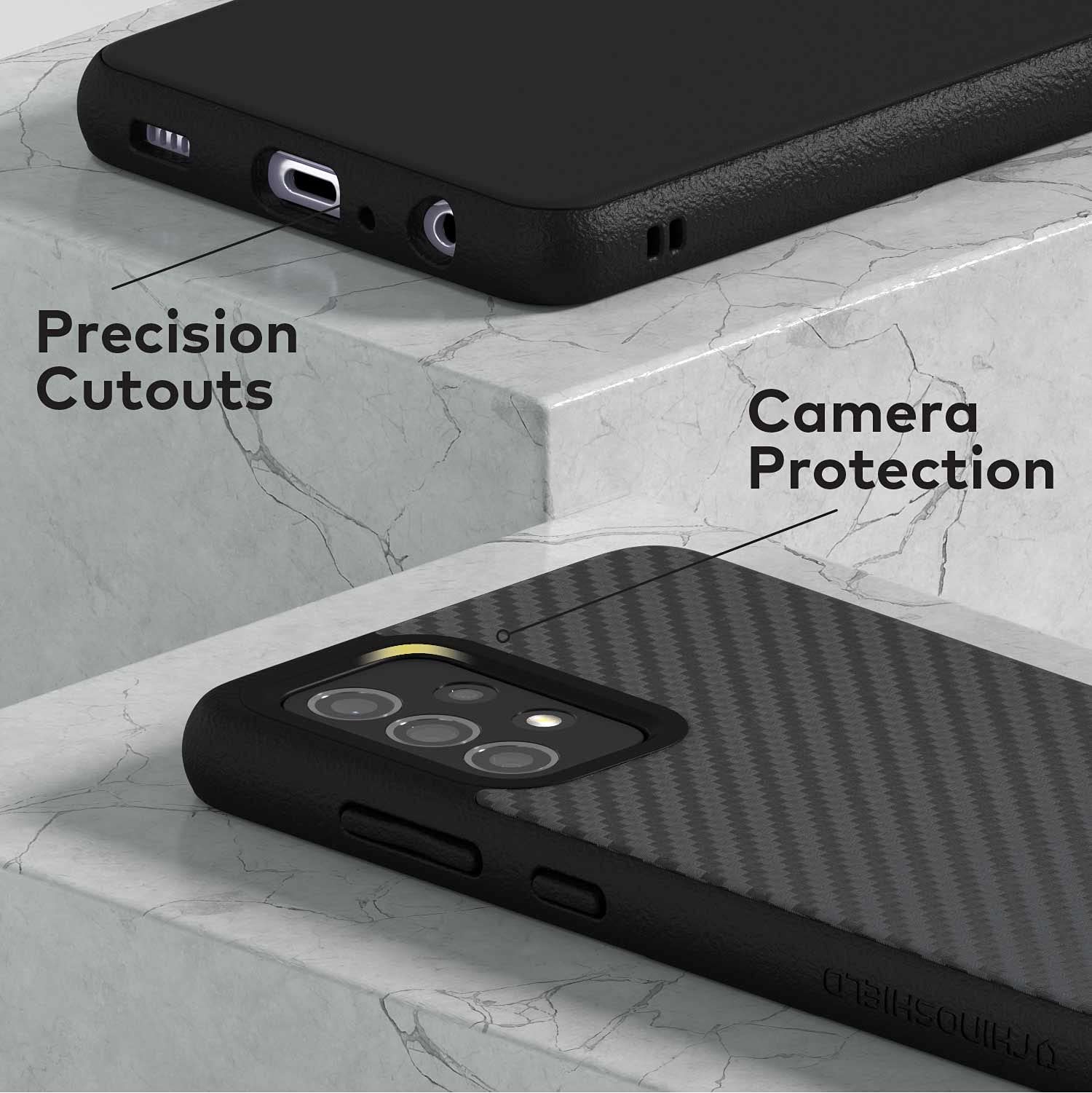RhinoShield Handyhülle Für Samsung Galaxy A55 – Schlank, Stoßfest Mit 3,5 M Fallschutz, Mattes Schwarz