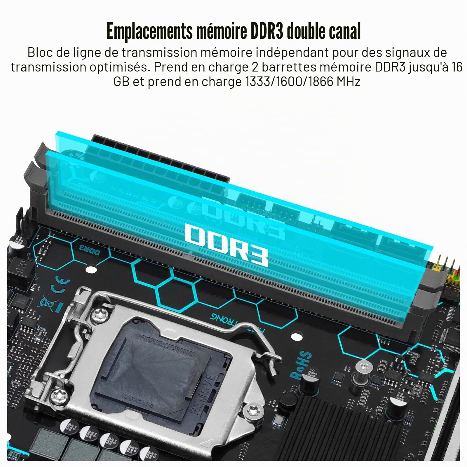 SHANGZHAOYUAN H97 Carte mère LGA 1150 pour processeur Intel 4ème génération Core i7/i5/i3/E3 (Mini ITX, DDR3, PCIe 3.0, NVME M.2, SATA 6 Go/s, VGA/DVI/HDMI, WIFI M.2, Dual LAN)
