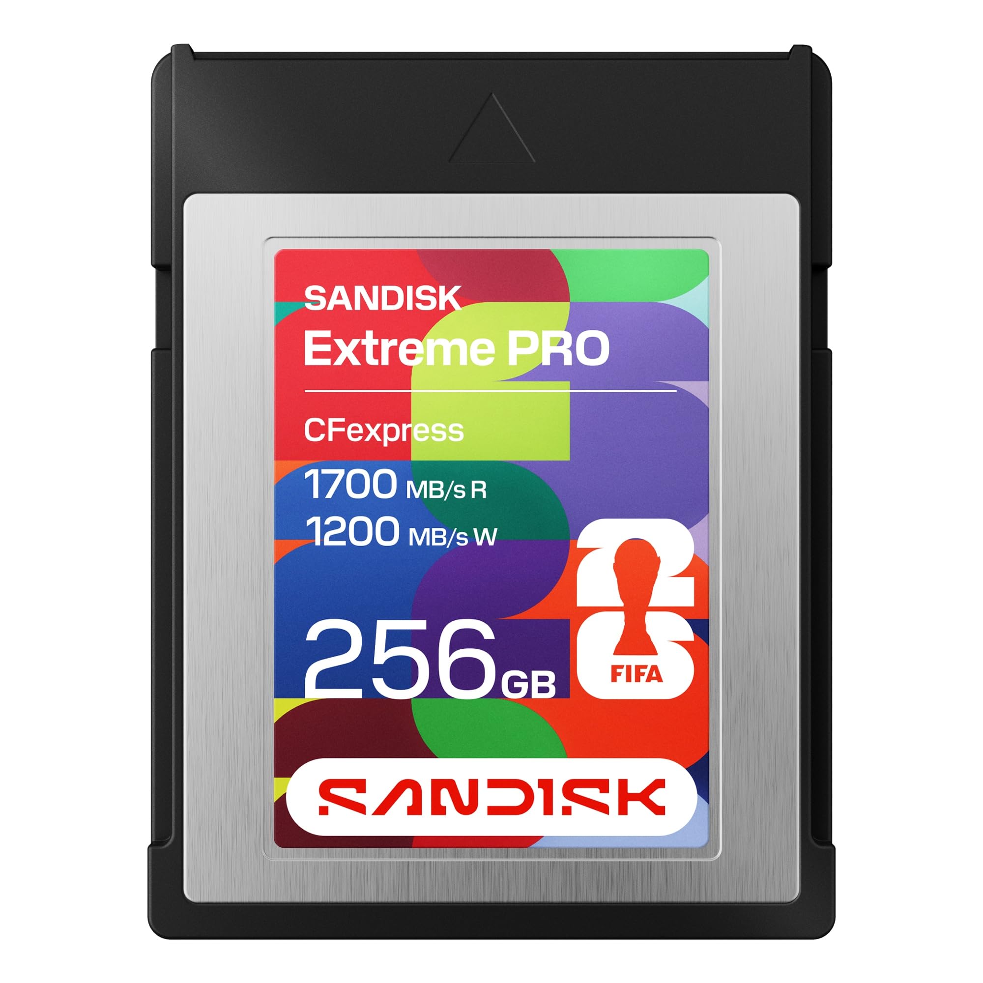SANDISK CFexpress Kartą Typu B FIFA World Cup 2026 Edition 256 GB (prędkości odczytu do 1700 MB/s, strzelaj fotki na mistrzostwach świata FIFA World Cup 2026 w rozdzielczości do 4K RAW)