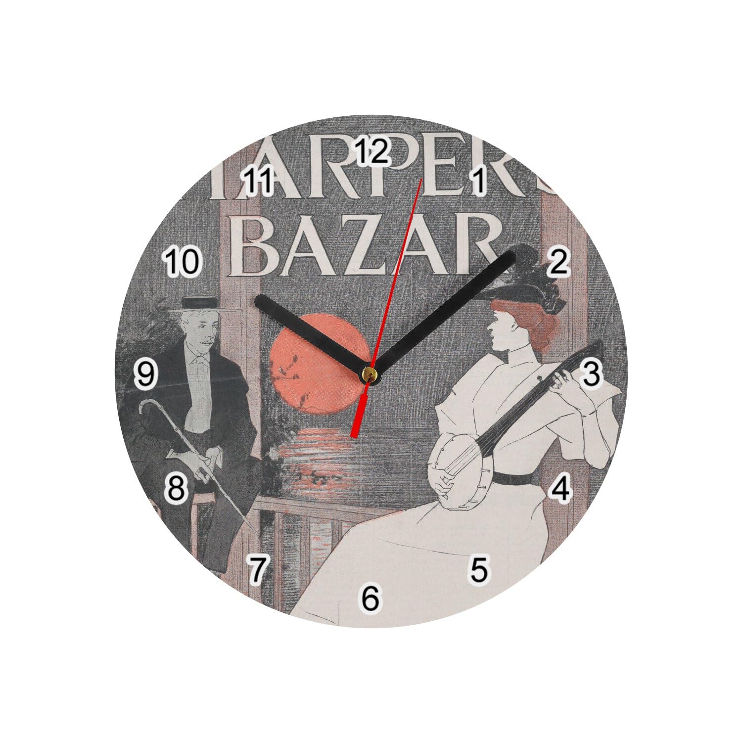 Horloge murale vintage en verre blanche pour sublimer un mur vide