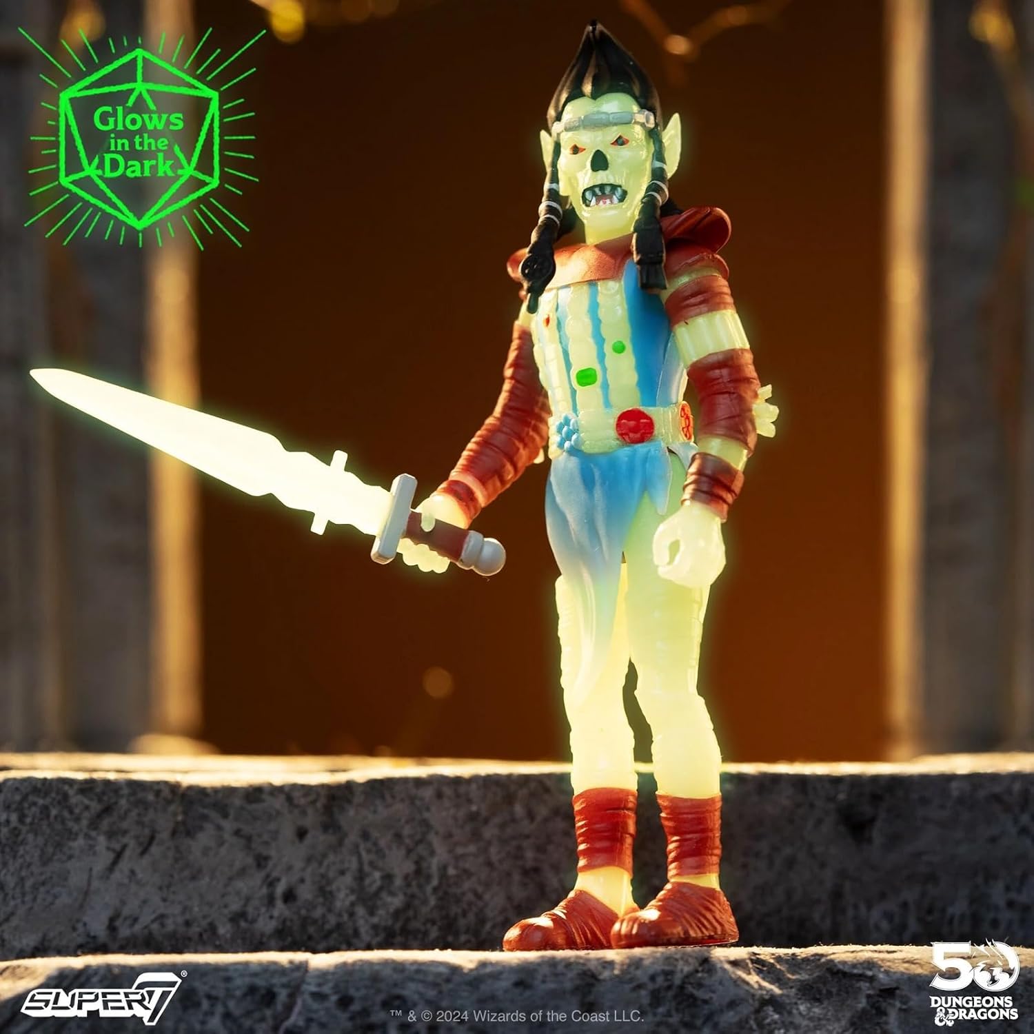 Super7 Dungeons and Dragons Githyanki Glow Reaction Figure 3.75 Inch