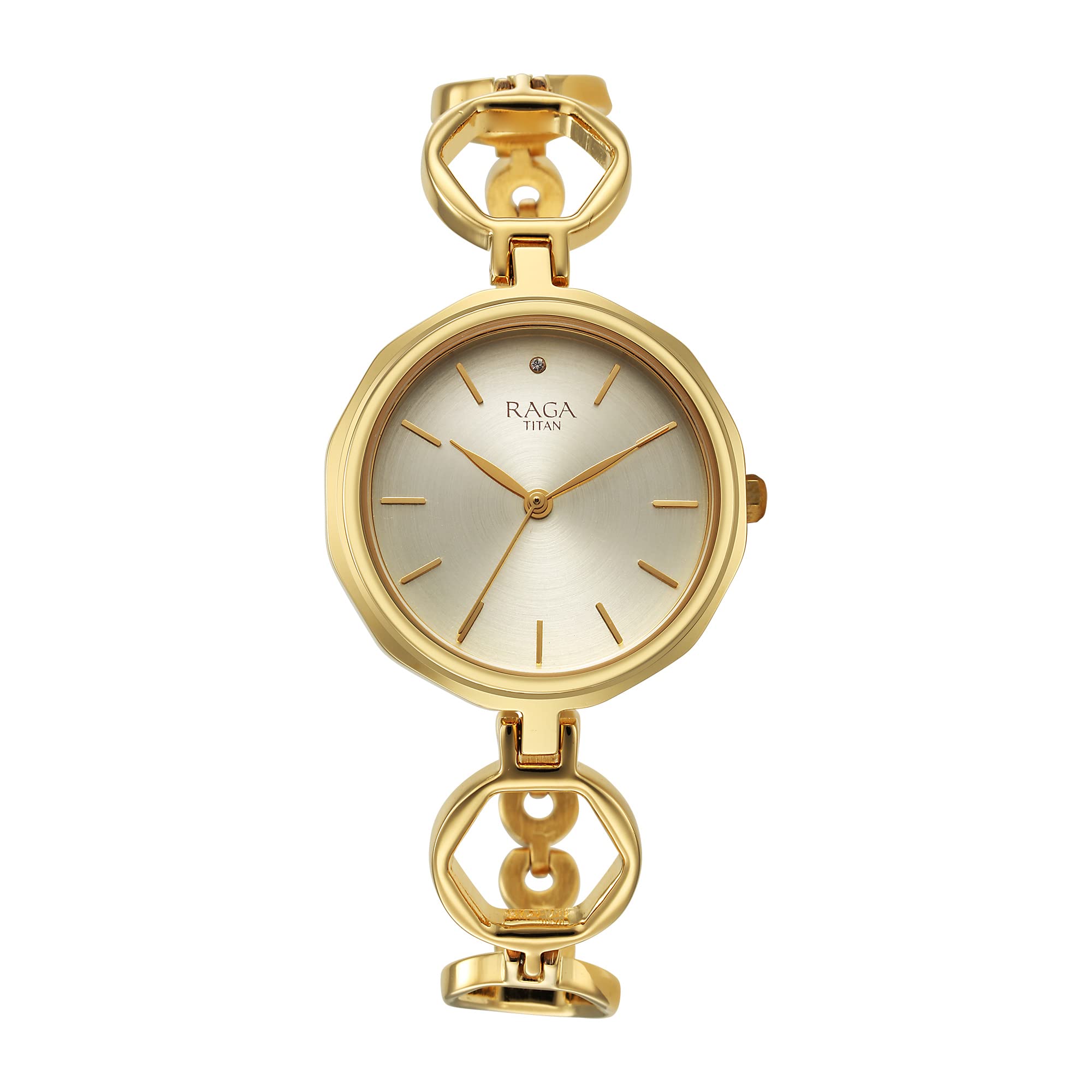 Titan Raga Viva Golden Dial Quartz Analog with Date Metal Strap Watch for Women-NS2685YM01 (B0BSGQHYGZ) Amazon Price History, Amazon Price Tracker