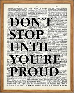 Home Office Inspirational Wall Art 11x14 FRAMED - Motivational Quotes, p...