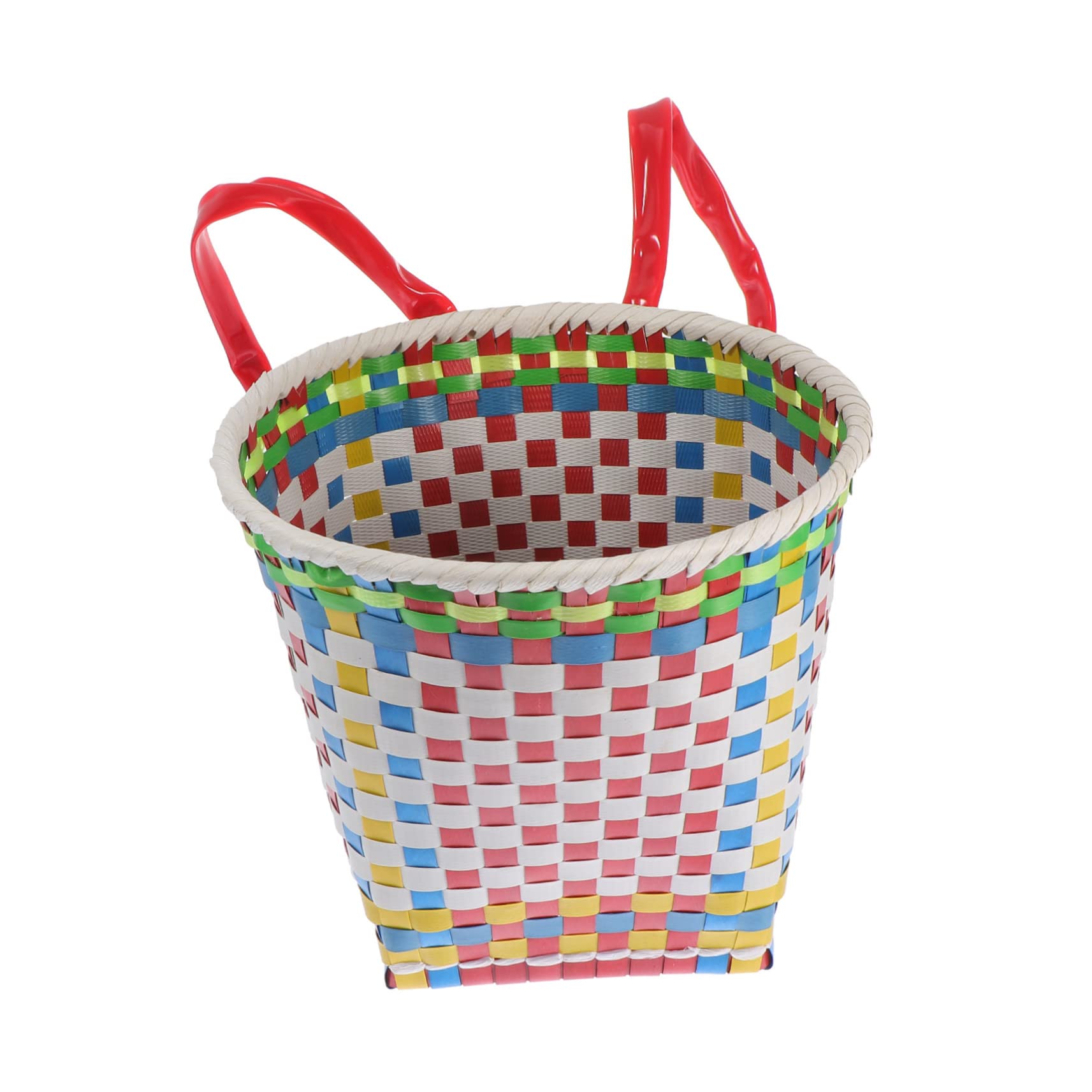 ERINGOGO Outdoor Basket Boys and Girls Toy Small Pack Basket Plastic Woven Easter Woven Random Color