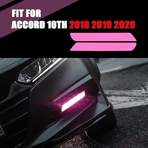 Miniatura 5 de TOMALL Películas de vinilo para luz antiniebla, color humo, compatibles con Honda 10th Accord 2018-2020, calcomanías de transmisión de luz