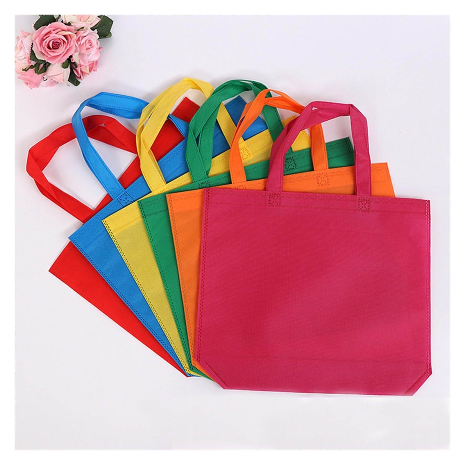 Bolsas Tela Tote de bolsas de compras de bolsa no tejida de 20 piezas