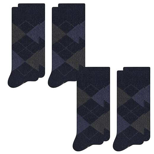 Kit 4 Pares Meia Masculina Cano Longo Escocesa Selene 8010