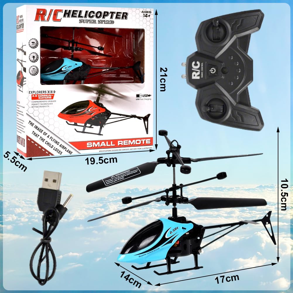 Remote Control Helicopter Kids, RC Helicopters with LED, Helicopters for Boys One Key Take Off Landing, Aircraft Flying Toy - Image 2