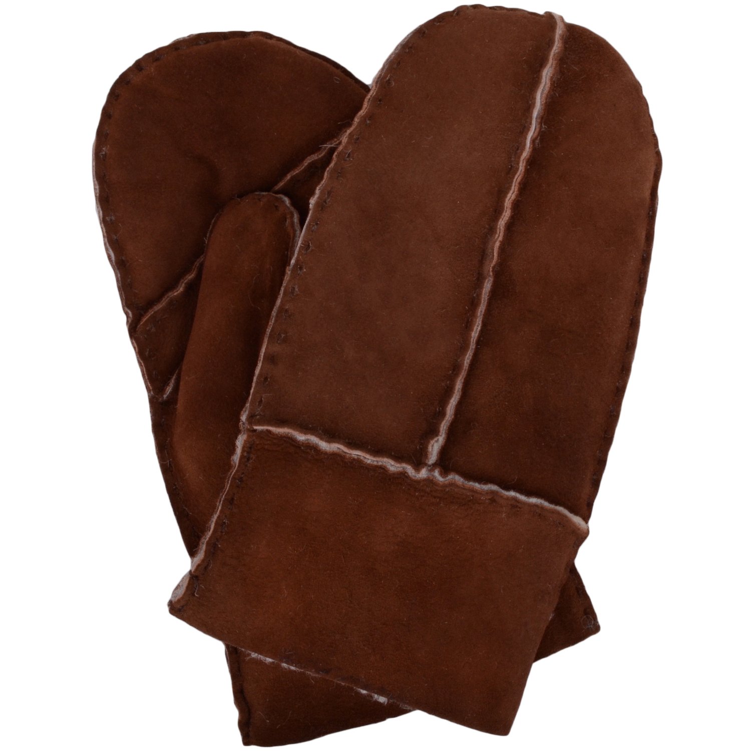 Snugrugs Dark Brown Childrens 100% Genuine Soft Sheepskin Mittens/Gloves, Thumb, Medium
