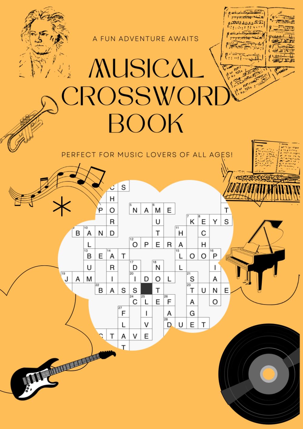 Musical Crossword Book: Perfect for music lovers of all ages