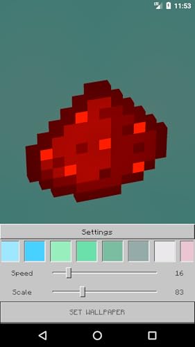3D Block Craft, Redstone Dust Live Wallpaper | Redstone Dust Screensaver for Minecraft. Pixel Art 8B