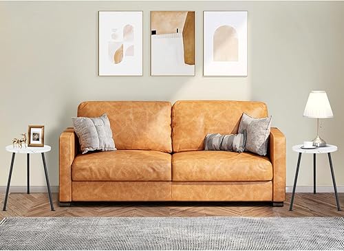 Miniatura 2 de kinnary Mesa auxiliar redonda, mesa auxiliar pequeña para sala de estar, dormitorio, espacios pequeños, patas de metal ajustables en altura, mesita