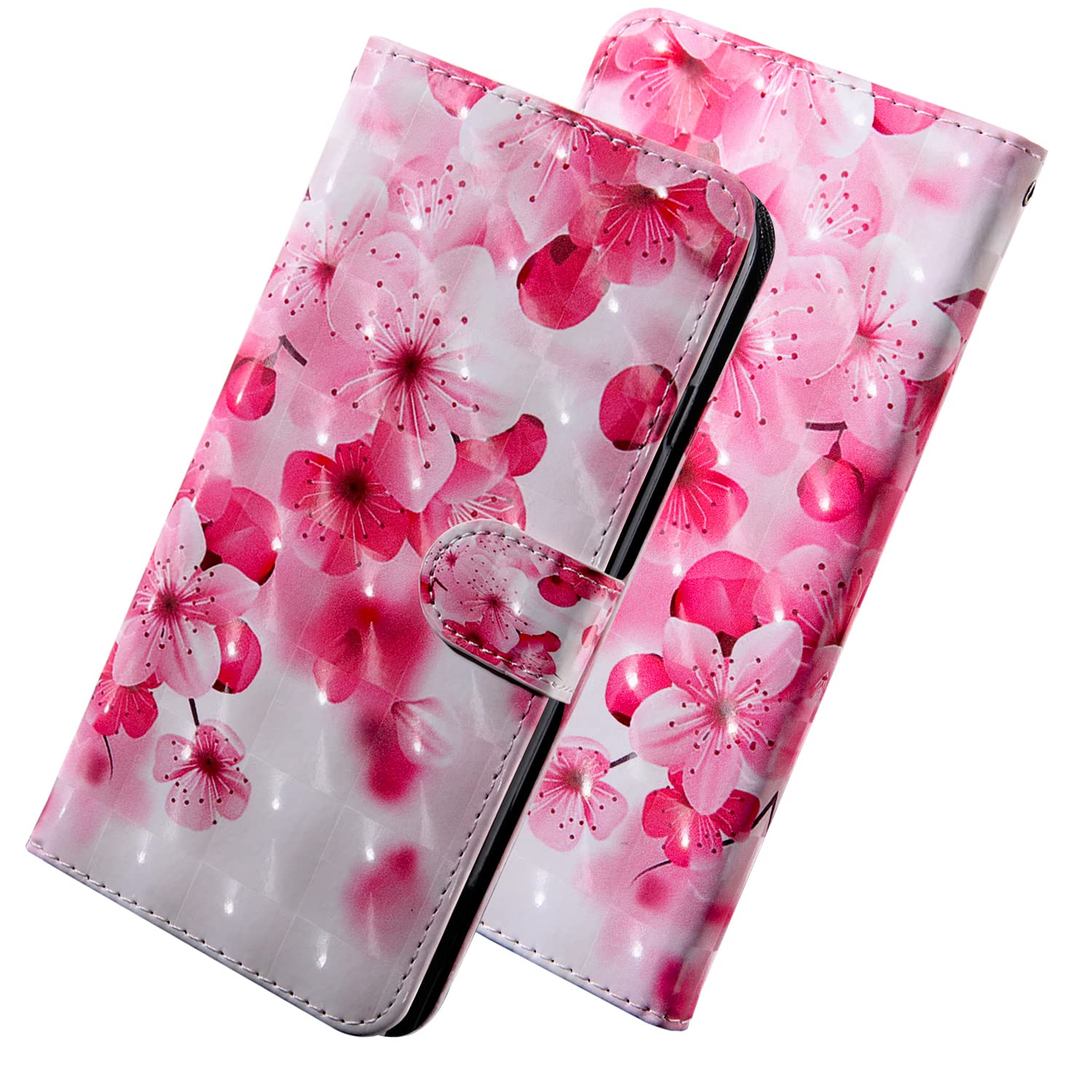 Cover Compatibile con Xiaomi Redmi Note 11 / Note 11S, Premium Pelle PU Portafoglio Flip Libro Custodia per Redmi Note 11S [Protezione Completa] - fiamma rosa