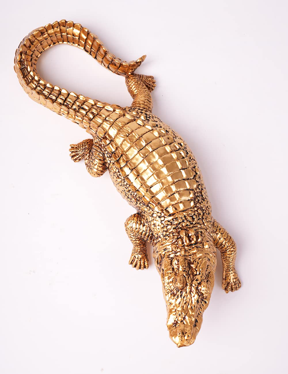 HAUCOZE Krokodil Skulptur Statue Tier Figuren Modern Deko Ornament 36cm