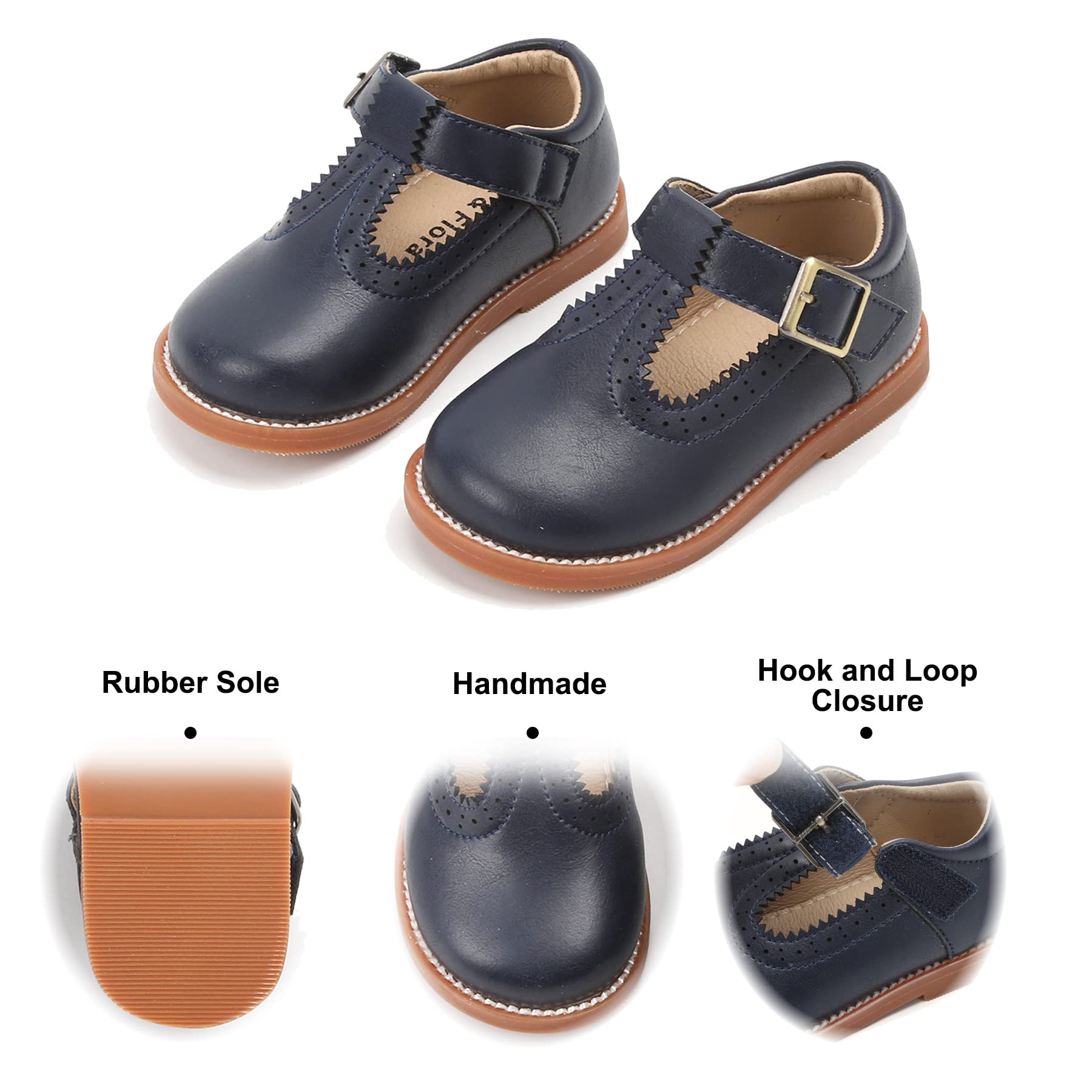 Felix & Flora Toddler Little Girl Navy Blue Mary Jane