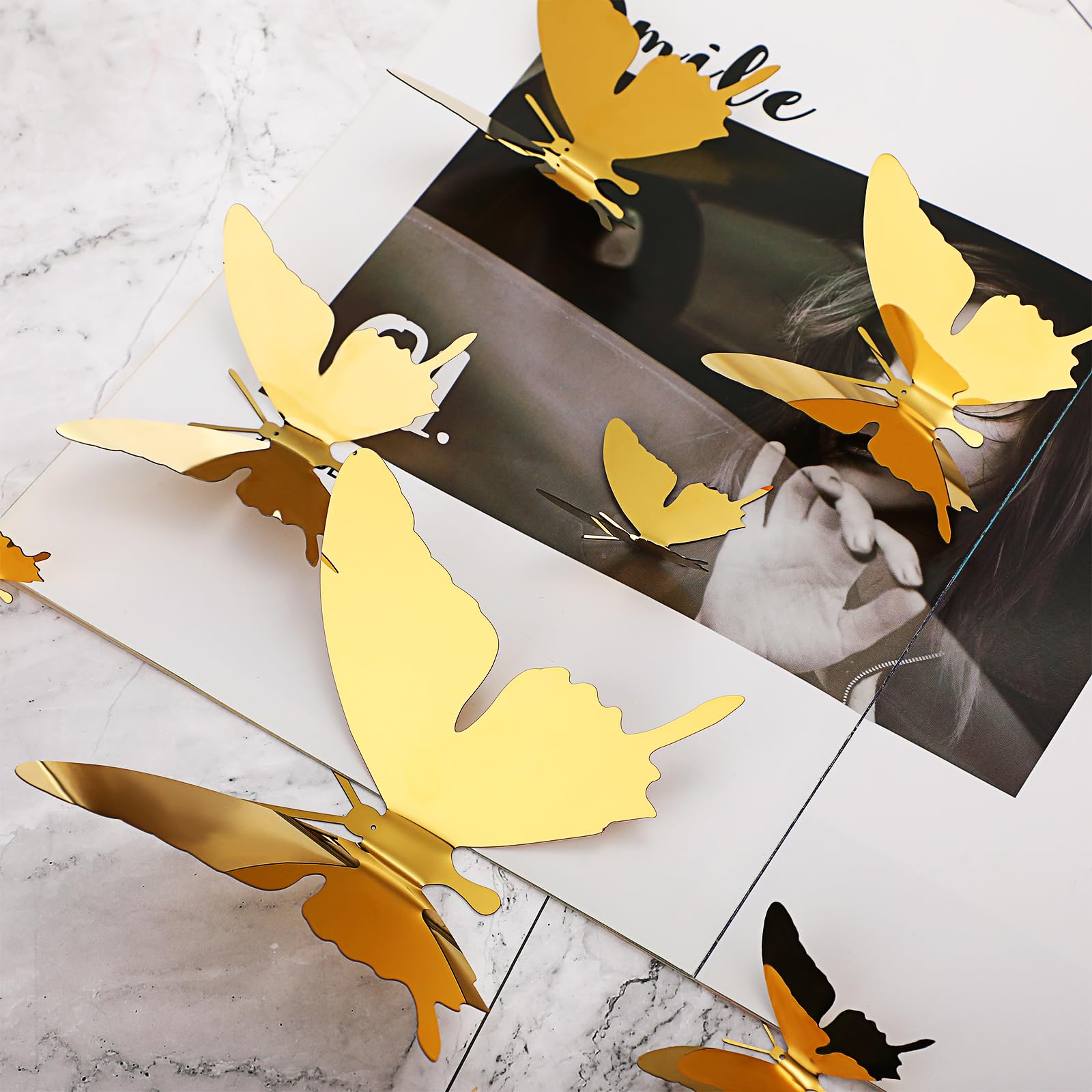 Amazon.com: Ferraycle 48 Pieces Metal Butterfly Wall Decor