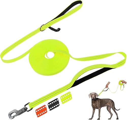Miniatura 9 de Fida Correa larga para perros con asa de tráfico, correa reflectante para perros de 30 pies y 50 pies de largo, para entrenamiento de obediencia y