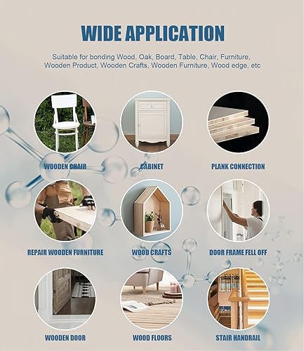Miniatura 2 de Pegamento para madera, Adhesivo para madera, Adhesivo fuerte al instante para pegar madera, Super pegamento instantáneo para madera, roble, muebles