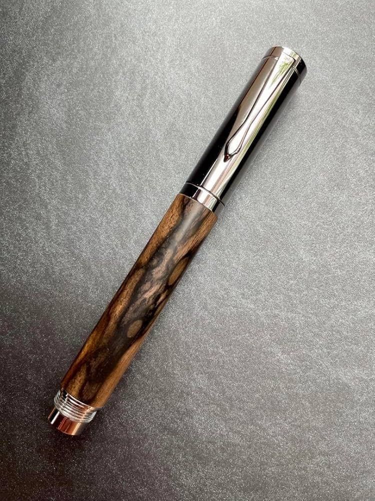 ☆工房楔 黒柿孔雀杢 万年筆 ペン先F 数回使用のみ美品☆ 工房 楔 0.5mmペンシル楔 黒柿孔雀杢 | ペンハウス