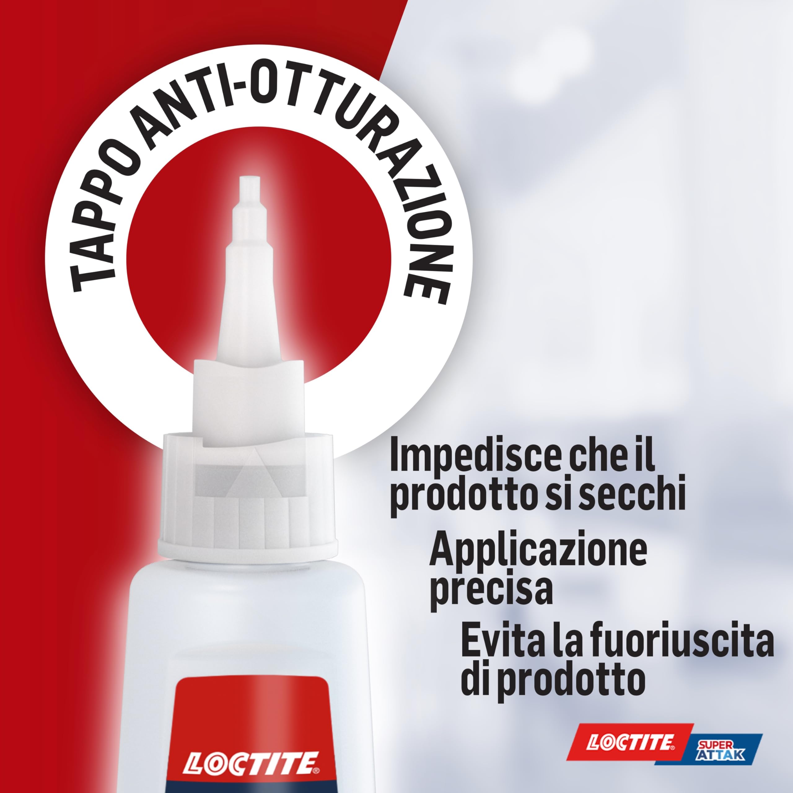 Loctite Super Attak XXL 20g, Colla liquida trasparente per applicazioni precise, Colla attaccatutto forte e resistente, Adesivo per legno, plastica, gomma, metallo, 1x20g