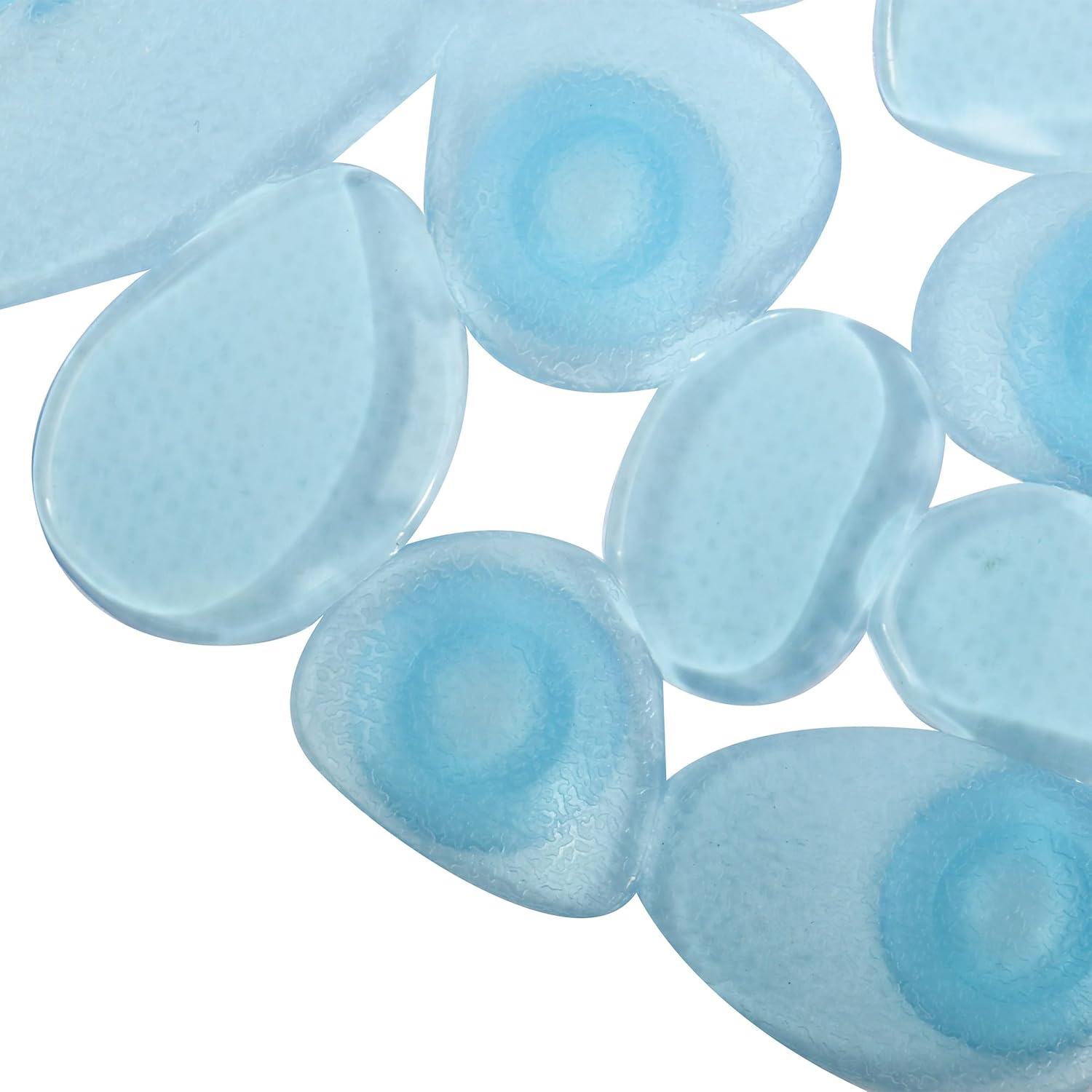 MSV "Pebbles Bath Mat, Blue, 69 x 36 cm