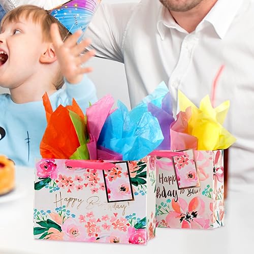 Miniatura 4 de Papel de seda multicolor de 20 x 26 pulgadas, paquete de 100 unidades, 25 colores, pañuelos artísticos para regalos, juegos, cumpleaños, Pascua, día