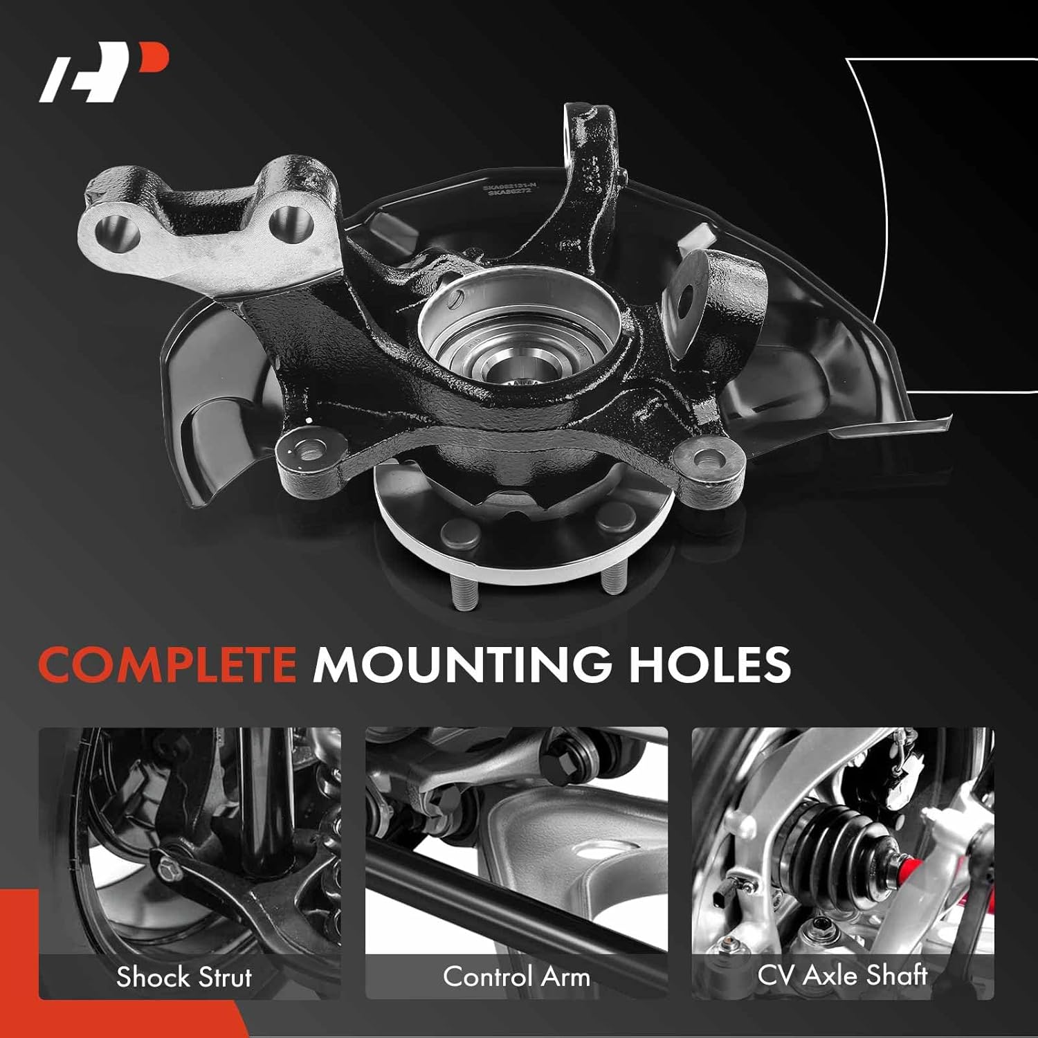 A-Premium Front Right Steering Knuckle & Wheel Bearing Hub Assembly Compatible with Toyota Camry XLE SE & Lexus ES330, 2004 2005 2006, with 5-Lug, Passenger Side
