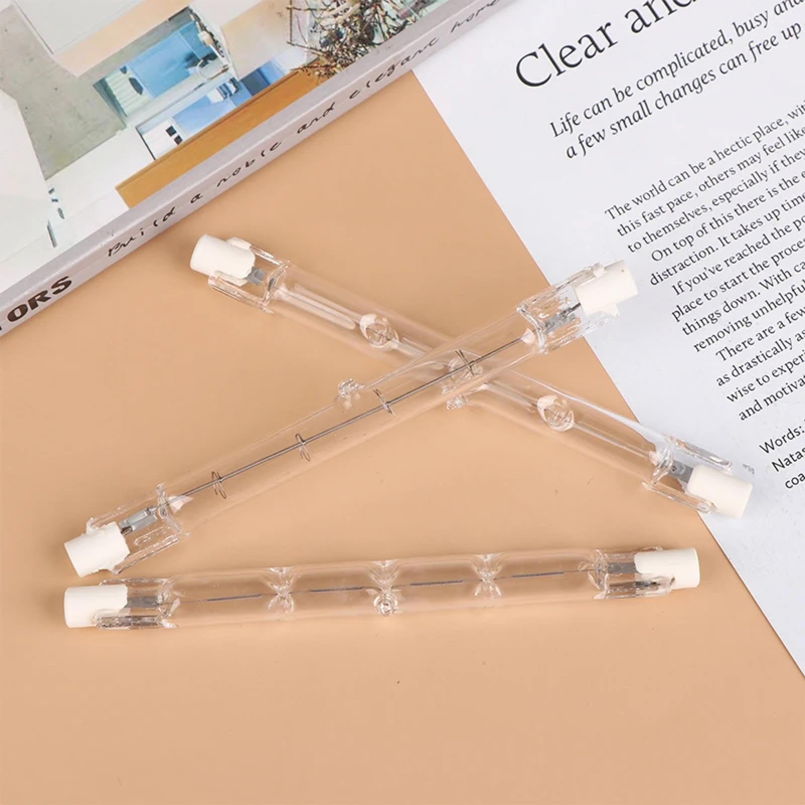 R7s Halogenlampe J254MM1000W 1500W 220-240V Warmweiße 2800K Verstellbare lineare Halogenlampe Geeignet für Wohneinrichtung 20PCS 254MM-1000W