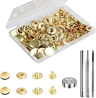 Vista 12 de 24 juegos de broches de presión de cuero resistentes, kit de BetterJonny, botones de presión de metal de 20 mm, remaches de cuero, con 4