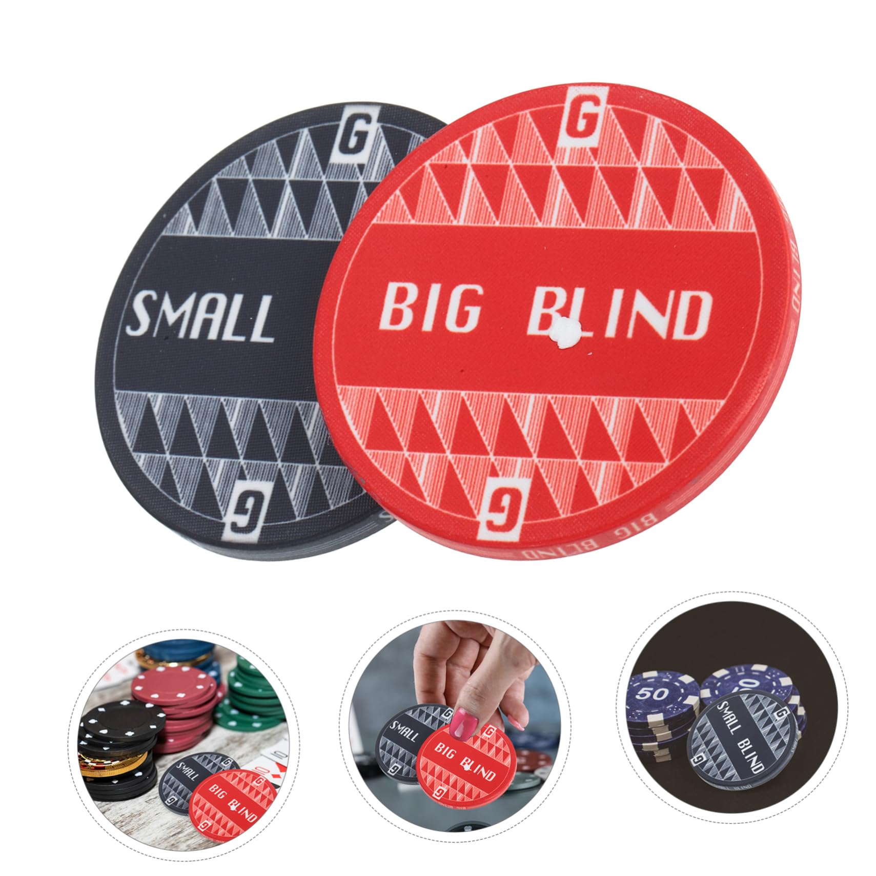 Abaodam Poker Blind Betting Chips Poker Card Dealer Button Chip Holder Game Tokens Accessories